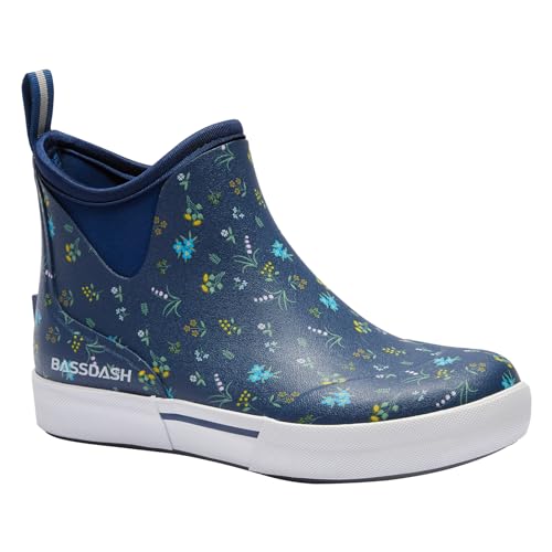 Image of BASSDASH Womens 4.5 inch Waterproof Deck Ankle Rain Boots Anti-Slip Neoprene Rubber Garden Fishing Boots