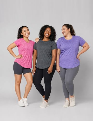 Image of 5 Pack Women's Quick Dry Short Sleeve T Shirts, Athletic Workout Tee Tops for Gym Yoga Running