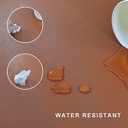 Image of Chihein L-Shaped PU Leather Desk Pad (45.3 inch + 57.1 inch) x 15.7 inch(Brown /Gray), Reversible Corner Desk Mat, Computer Office Mouse pad Writing Table Pad for Home Office