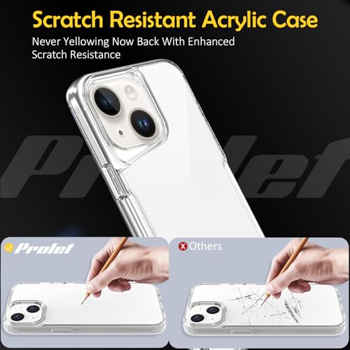 Image of Prolet HD Clear Transparent Case Compatible with iPhone 16 Pro, Durable Hard Plastic Back, Silicone Protection for Camera & Sides, Sleek & Stylish Design