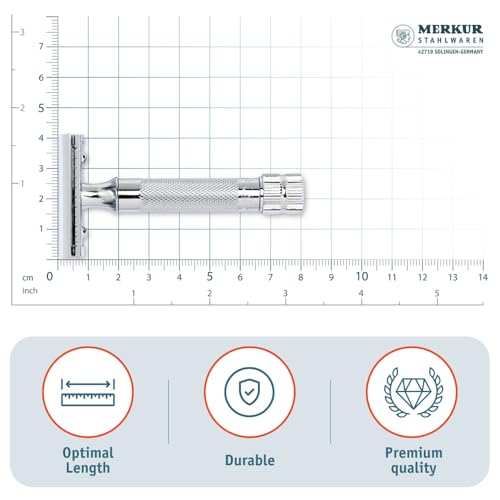 Image of Merkur Mk34c Double Edge Razor with Heavy Duty Short Handle