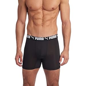 PUMA Lot de 4 boxers performance pour homme