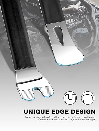 Image of SARDVISA 2 Packs Auto Trim Removal Tool Set, Upgraded Heavy Weight Metal Pry Tools Automotive with Stainless Steel Metal Pry Board, Car Removal Tools for Auto Door Panel, Dashboards, Clips, Baseboard