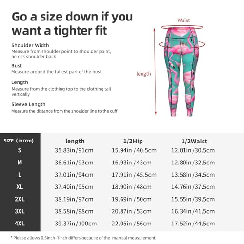 Leggings de flamencos mujer pantalones elásticos entrenamiento bolsillos 5