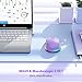 seenda Kabellose LED-Maus, Wiederaufladbar Mit Maus Jiggler, Leise 2.4G USB Funkmaus für Laptop, Computer - Beleuchtet, DPI 2000, für PC, Windows (Lila)