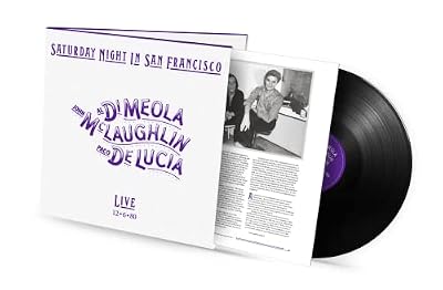 Portada del vinilo Saturday Night In San Francisco de Al Di Meola, John McLaughlin & Paco de Lucía