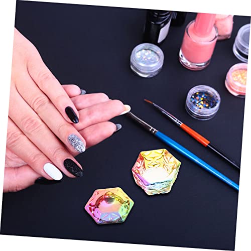 Beavorty 2pcs Acrylic Nail Dappen Dish con Tapa miniatura 5