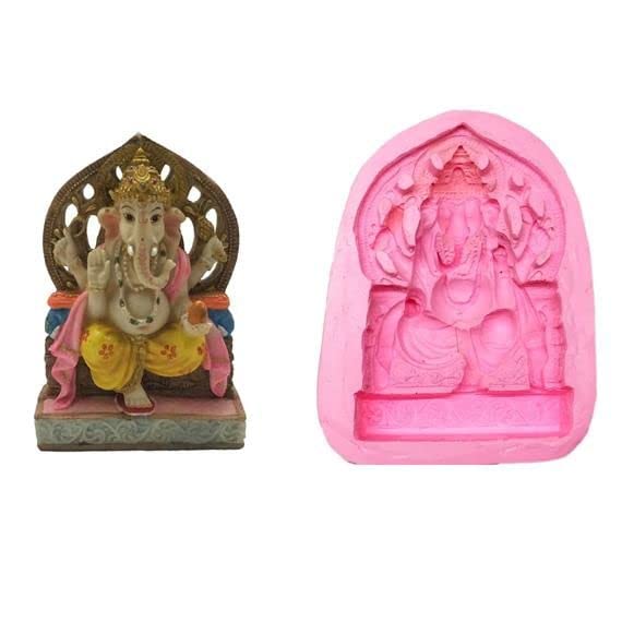 Claysphere Gajavakra Ganesha Idol Silicone Mould (Big) for Clay Ganesha