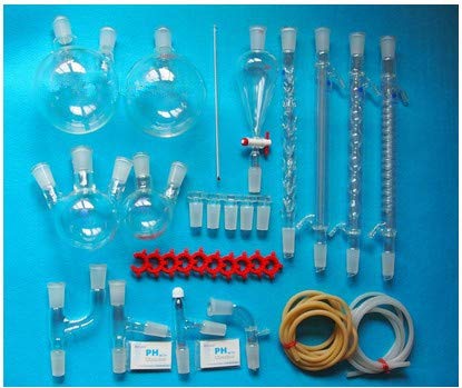 GOWE kit de cristalería de laboratorio, con juntas 24/40, DES244003, vidrio borosilicato, Nueva química avanzada