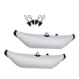 Sconosciuto Sharplace 2 pezzi bianco, PVC galleggiante kayak gonfiabile per principianti outrigger STABILIZER & Pack 4 Black Scupper tappi tappi stopper sostituzione