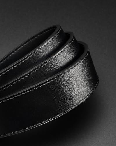 Image of maikun Mens Casual Dress Belt, Mens Leather Black Belt, Casual Wear Jeans Pants