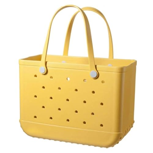 Bolso De Mano De Goma, Bolsas De Playa Grande, Bolsa De Transporte De Eva Con Agujeros, Bolsos De Mujer Elegante, Para Compras, Deportes, Mercado, Playa Y Deportes De Piscina, 37 X 14 X 31.5 CM
