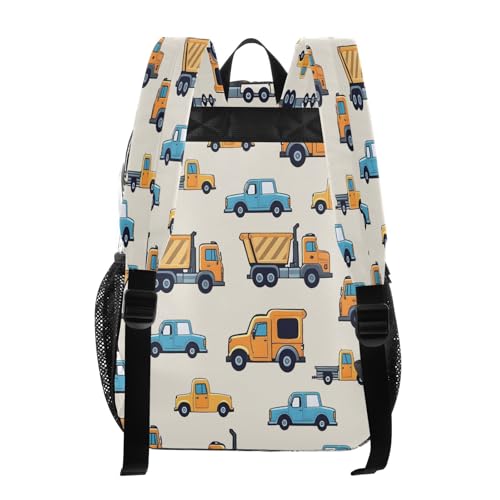 Clear Backpack for School Blue Yellow Car Truck Pattern Transparent Bookbag for Girls See Through PVC Boy Backpacks3
