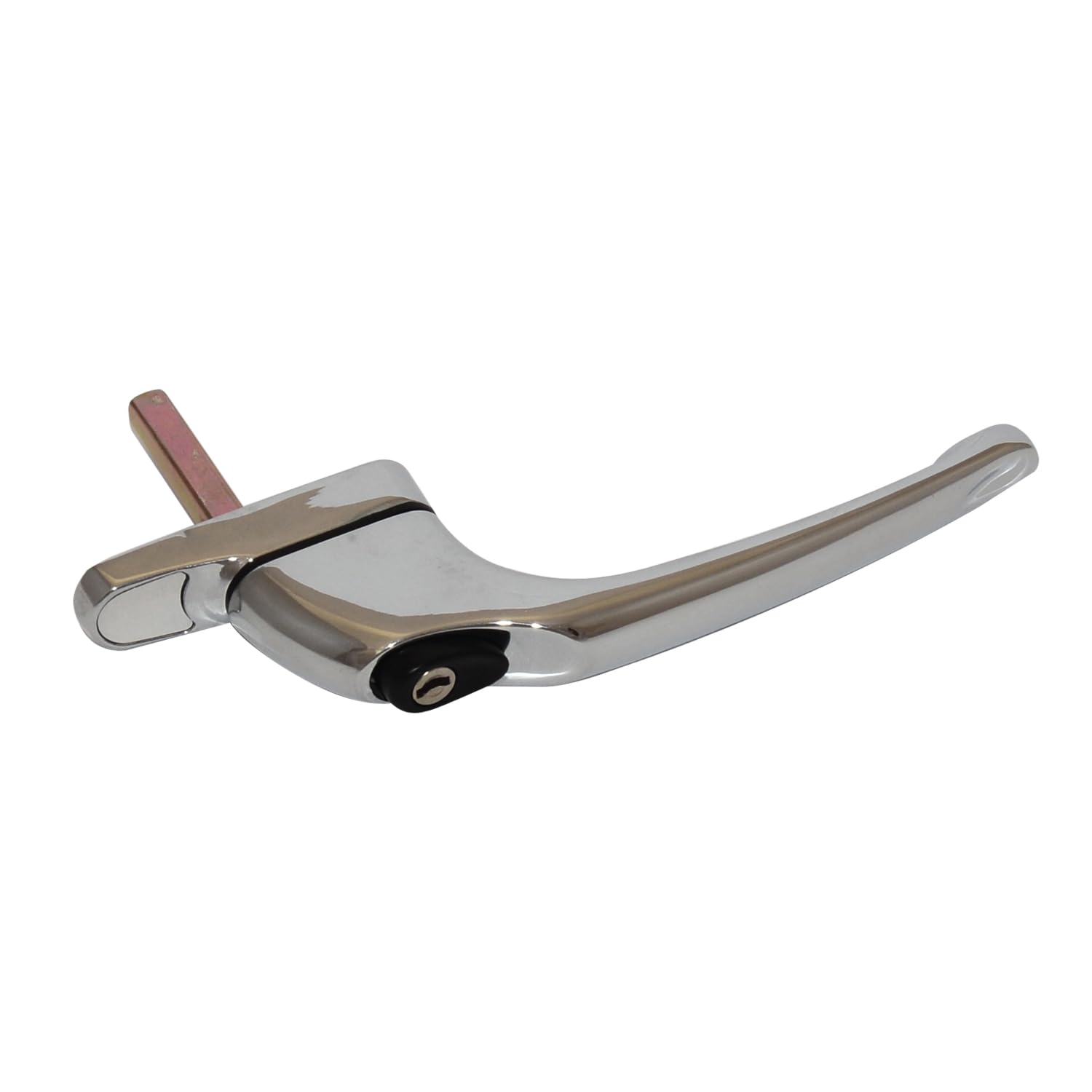 EUROART Maxim Inline Locking Window Handle in White Finish & Dimensions 165mm x 16mm x 94mm