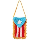 Novabright Puerto Rico Flag for Car Rearview Mirror Crochet Mini Flag Banner Small...