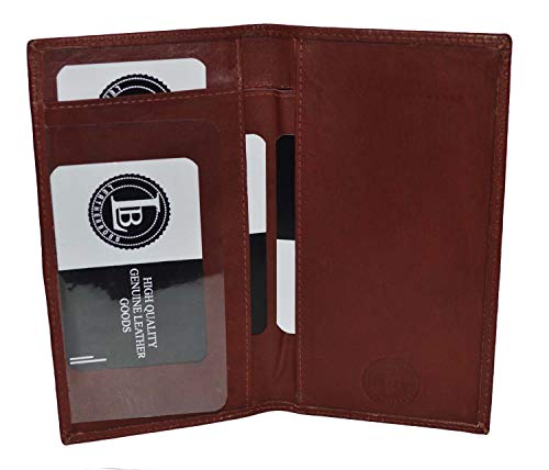 LeatherBoss Plain Checkbook Cover