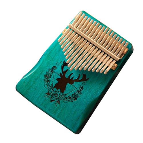 Verde 17 Teclas Mini Kalimba Dedo Piano Iniciantes Polegar Piano Instrumentos Musicais Com Afinador