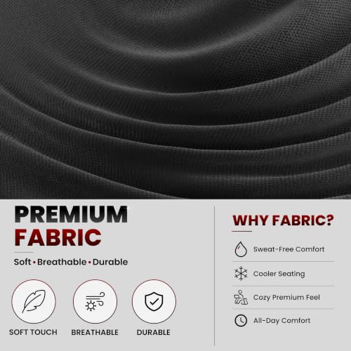 Image of beAAtho Vintage Executive High Back Ergonomic Fabric Office Chair with 3 Years Warranty | Revolving Director & Boss Seating | Orthopedic Design | Fabric Black