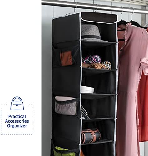 10 Shelf Hat Organizer For Baseball Caps Hanging Closet Hat Rack for Hat Storage Protect Your Caps & Keep Them In Great Condition, No Tools Required With Double Hook, Also Ideal For Accessories