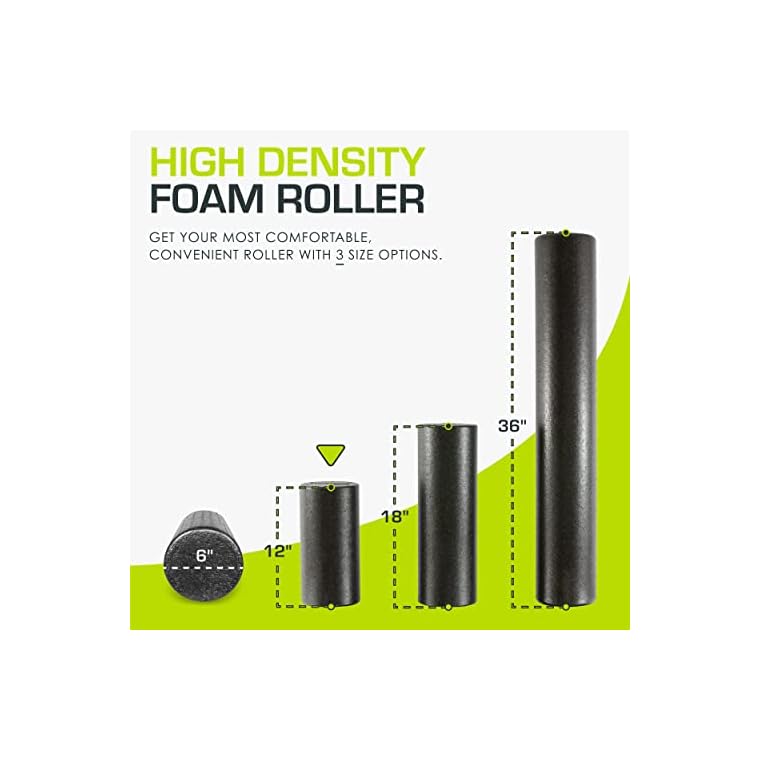 ProsourceFit High Density Foam Rollers 12 - inches Long, Firm Full Body Athletic Massage Tool for Back Stretching, Yoga, Pilates, Post Workout Muscle Recuperation - Image 3