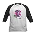 CafePress MLP Lucky Star Baseball Jersey Kids Cotton Baseball Jersey, 3/4 Raglan Sleeve Shirt Black/White