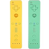 Yosikr Wireless Remote Controller for Wii Wii U - 2 Packs Yellow and Green