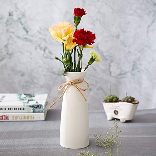 WEIDILIDU White Ceramic Vase Modern Home Decoration Porcelain Vase Vase Matte Design (weidilidu-735 White) - Image 3