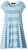 Derek Heart Big Girls' Cap Sleeve Fit and Flare Dress with Princess Side Panel