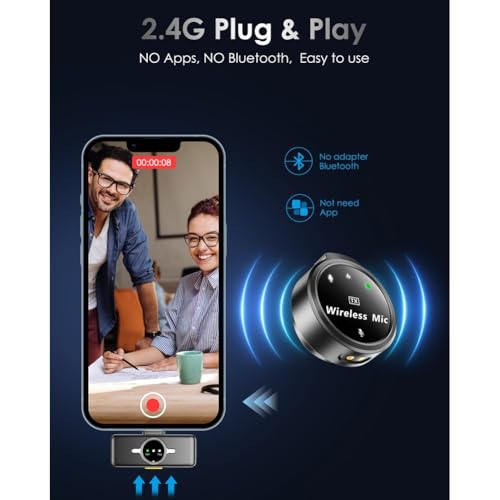 Microphone lavalier pour vlogging en extérieur et interviews sur le vif