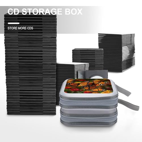 Funda para CD portátil de plástico duro tipo carpeta de almacenamiento 7