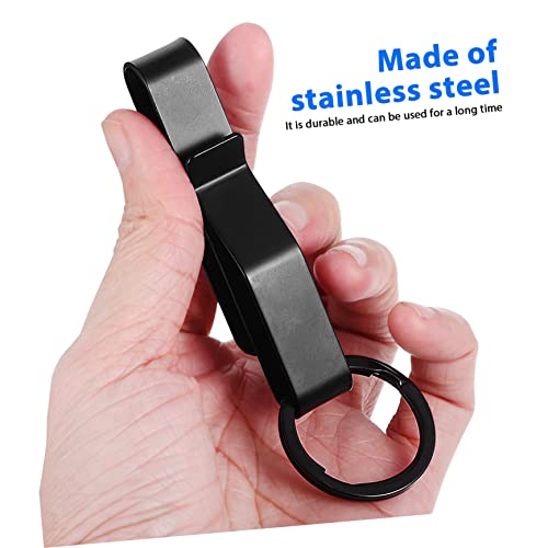 Porte-clés de ceinture en acier inoxydable durable avec clips de service