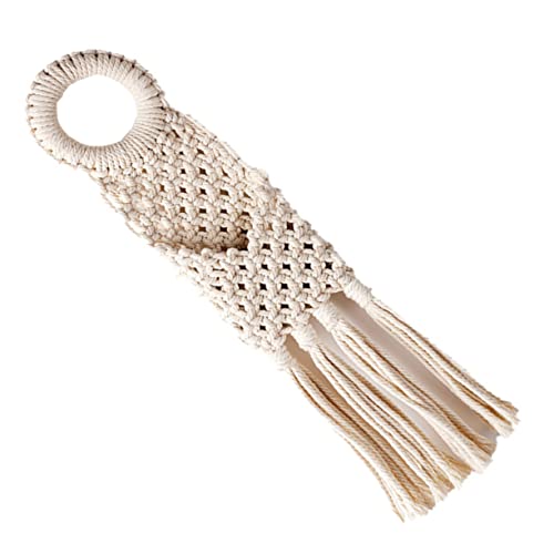 Tejido elegante tapiz de algodón blanco para colgar en pomos