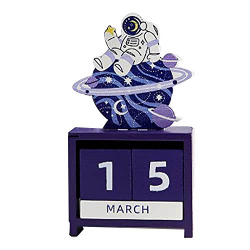 Wooden Calendar Blocks, Desktop Perpetual Calendars Blocks Calendar Month Date Display - Image 3