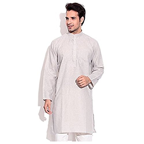 Kurta recta para ropa de verano masculina en mezcla de algodón