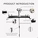 Power Mixer Pneumatic Agitator Clamp-On Drum Agitator Industrial-Grade Pneumatic Shaker Paint Stirring Tool，Air Agitator 1000L, Pneumatic Tank Mixer Machine with Folding Propeller, Adjustabl
