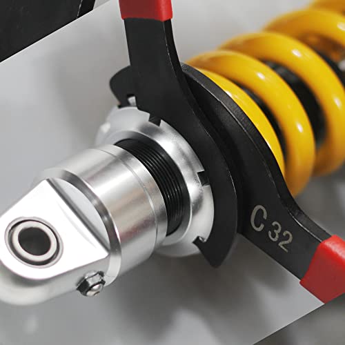 AutoWanderer Tool Universal Spanner Wrench Set 6Pcs Steel Adjustable Shock Wrench Coilover Spanner Motorcycle Coil Over Shock Adjustment Tool - Image 5