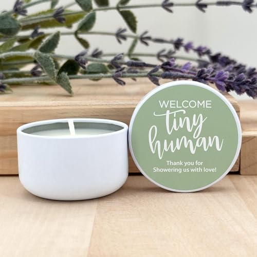 Best Day Ever Spot Custom Candles, Personalized Candles, Bulk Candles, Candle Favors, Baby Shower Candle Favors (Set of 10) (White Tin), 9508837-03