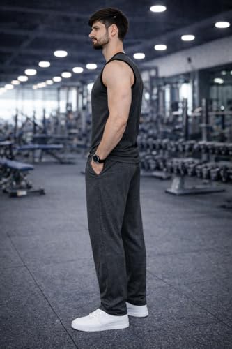 Image of Mack Jonney Men's Polyester Lycra Tracksuit | Lightweight Sports & Gym Wear | Comfortable Running & Training Track Suit for Men-MJ-181