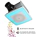 Broan-NuTone ChromaComfort Bathroom Exhaust Fan with Bluetooth Speaker, Powerful 110CFM/1.5 Sones, 24-color LED Light, SPK110RGBL, Wall Switch