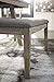 Signature Design by Ashley Aldwin Upholstered Dining Room Bench, Beige & Gray