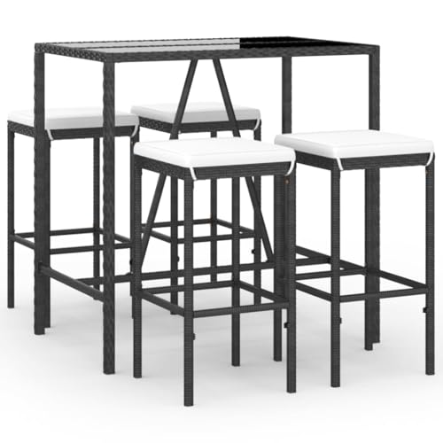 Ensemble de bar de jardin résistant aux intempéries avec coussins confortables - 3