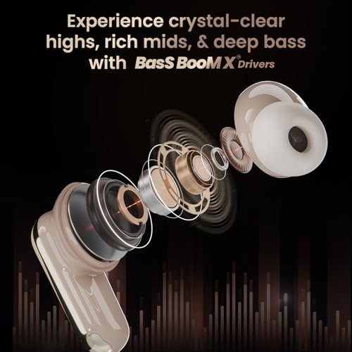 Image of ACwO DwOTS 757 Bass Boom X Drivers | ANC 32dB | AI-ENC 4-Mic | 3 EQ Modes | 40ms Low Latency | 40H Playtime | Quick Boost 10min=120min | Auto Connect | BT v5.4 | IPX5 Resistant (Moonlight Cream)