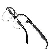Cyxus Gafas Luz Azul para Mujer Hombre, Gafas Medio Marco Anti-Luz Azul para Ancla de internet para Ordenador, Juegos etc, Hombre y Mujer