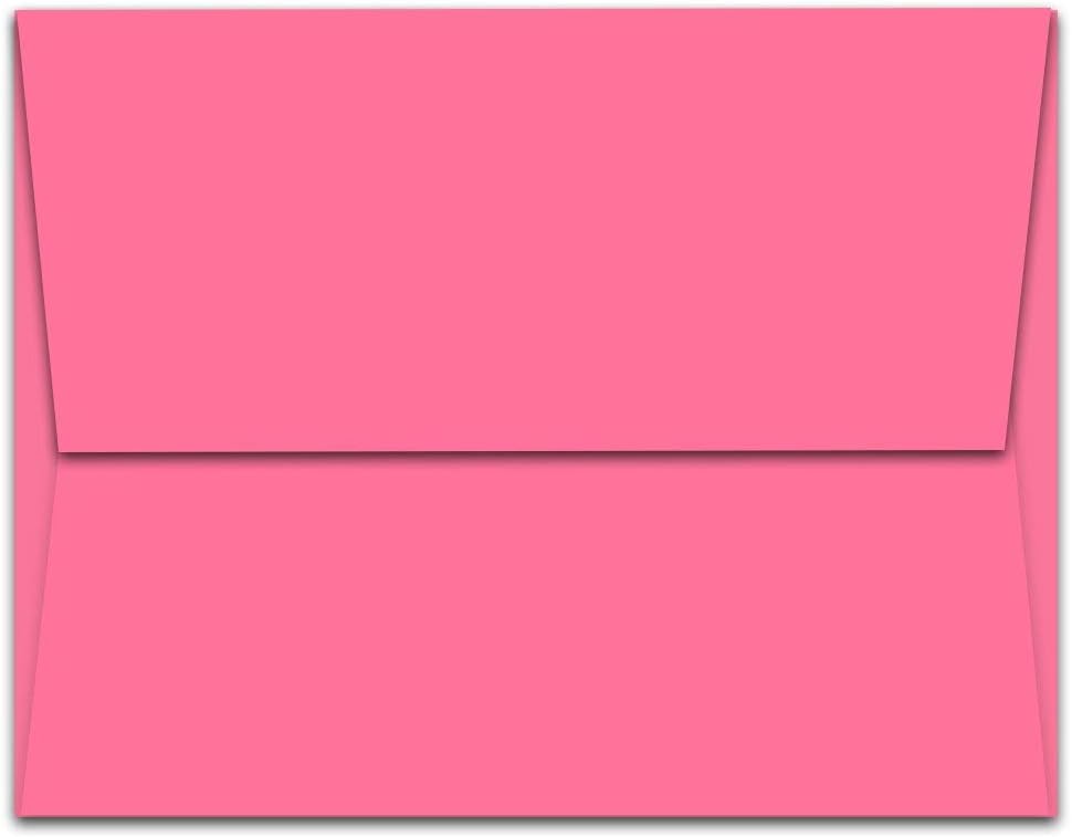 Note Card Cafe A6 6.5 x 4.75 in Blank Hot Pink Envelopes | 40 Pack | Sealable, Square Flap | Perfect for Invitations, Greeting Cards, Showers, Weddings, Mailing, Crafts, Notes, Stationary | Printable