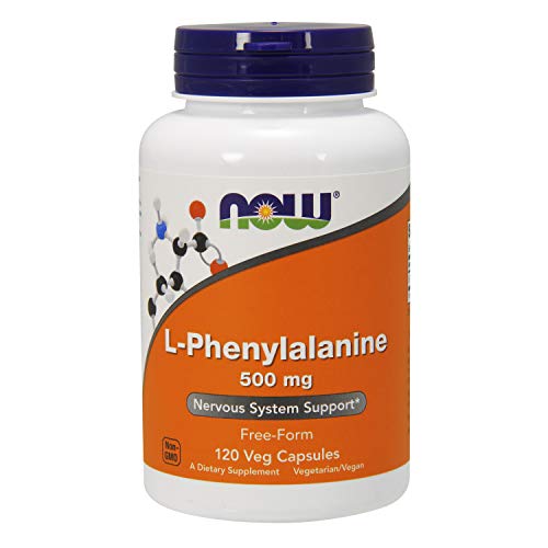 NOW Supplements, L-Phenylalanine 500 mg, Nervous System Support*, Amino Acid, 120 Veg Capsules