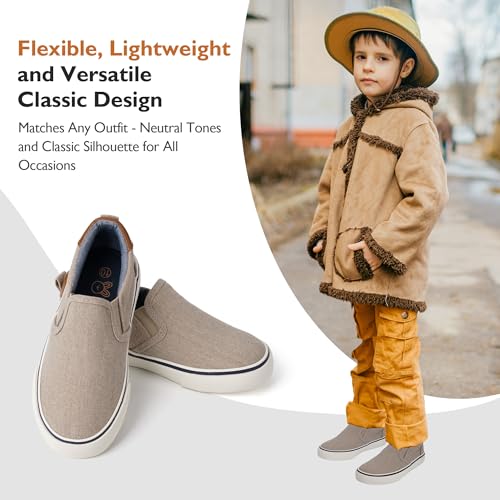 waddle wonder Toddler Slip on Shoes for Boys & Girls, Kids Canvas Loafers, Casual Walking School Sneaker2