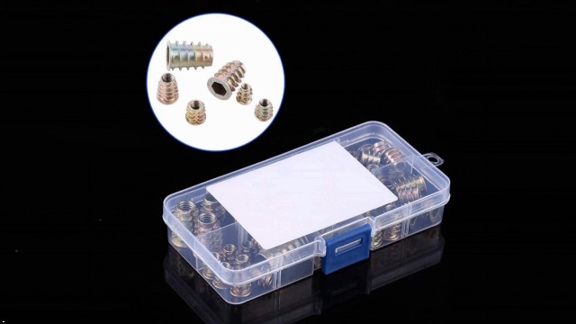 Zinc Alloy Screw-in Insert Nuts, 50 Pieces, M4 M5 M6 M8 M10, Hex
