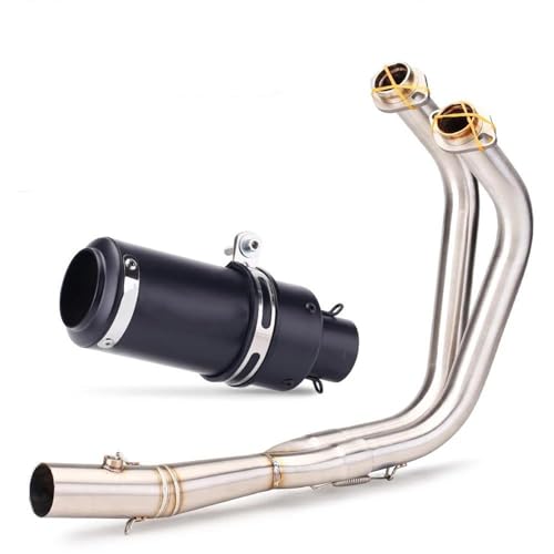 Système complet d'échappement noir avec silencieux pour moto Kawasaki Vulcan S 650