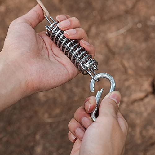 Haute Résistance Ressort Boucle 4 Pièces Ressort en Acier pour Auvent Tendeur Ressort Tendeur Accessoires De Tente De Voyage Boucles À Ressort pour Tente pour Tente Le Camping en Plein Air Randonnée - Image 6