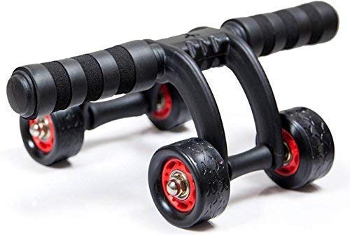 PRT Ab Roller Fitness Equipment Automatic Rebound Abdominal Exercise Roller Elbow Support with timer- Core Strength Training Wheel Non Slip Double Wheels Ab Roller Abs Workout Home Gym (Green)-picture-15